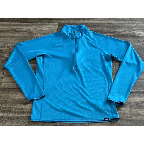 PATAGONIA CAPILENE MIDWEIGHT ZIP NECK LONG SLEEVE SPORT TOP BLUE MENS SMALL - Picture 1 of 8